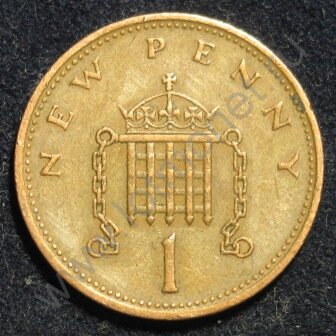 1 новый пенни 1971 Англия (116-637)